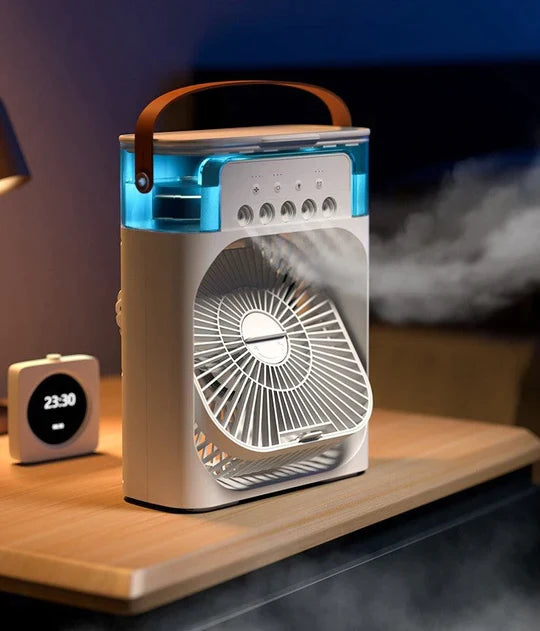 VENTILADOR PORTÁTIL CON HUMIDIFICADOR